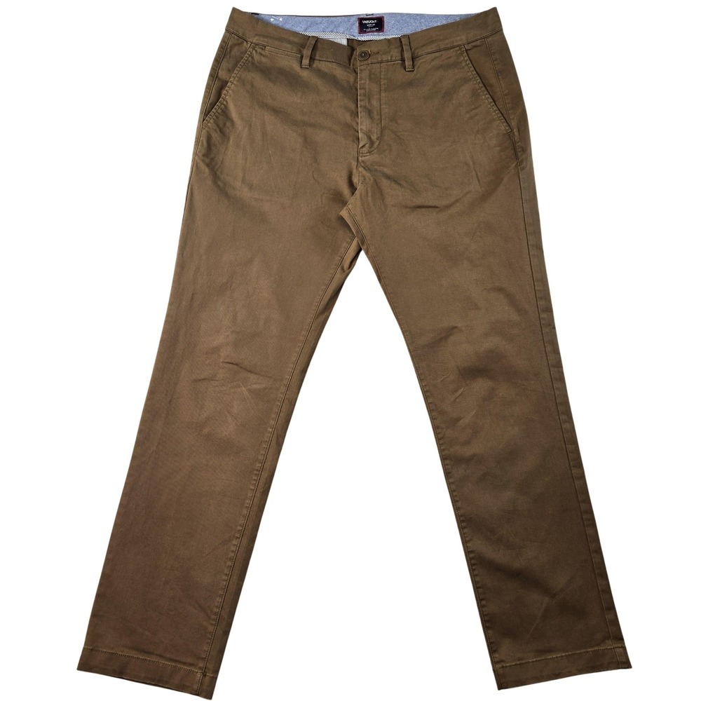 UNTUCKit Pants Mens 33x30 Brown Chino Slim Cotton Spandex Tapered Pockets